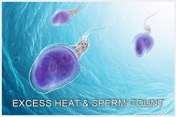 Excessive heat affects the sperm count.