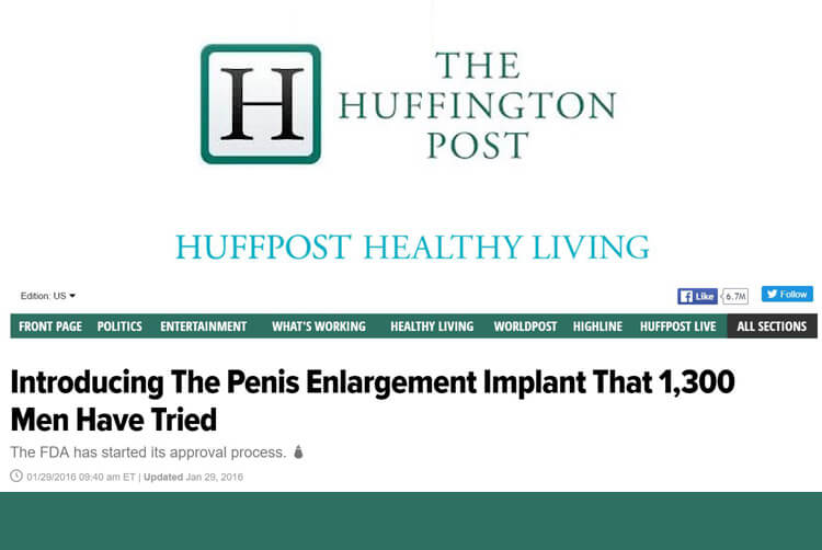 Huffington Post: Introducing The Penis Enlargement Implant That 1,300 Men Have Tried